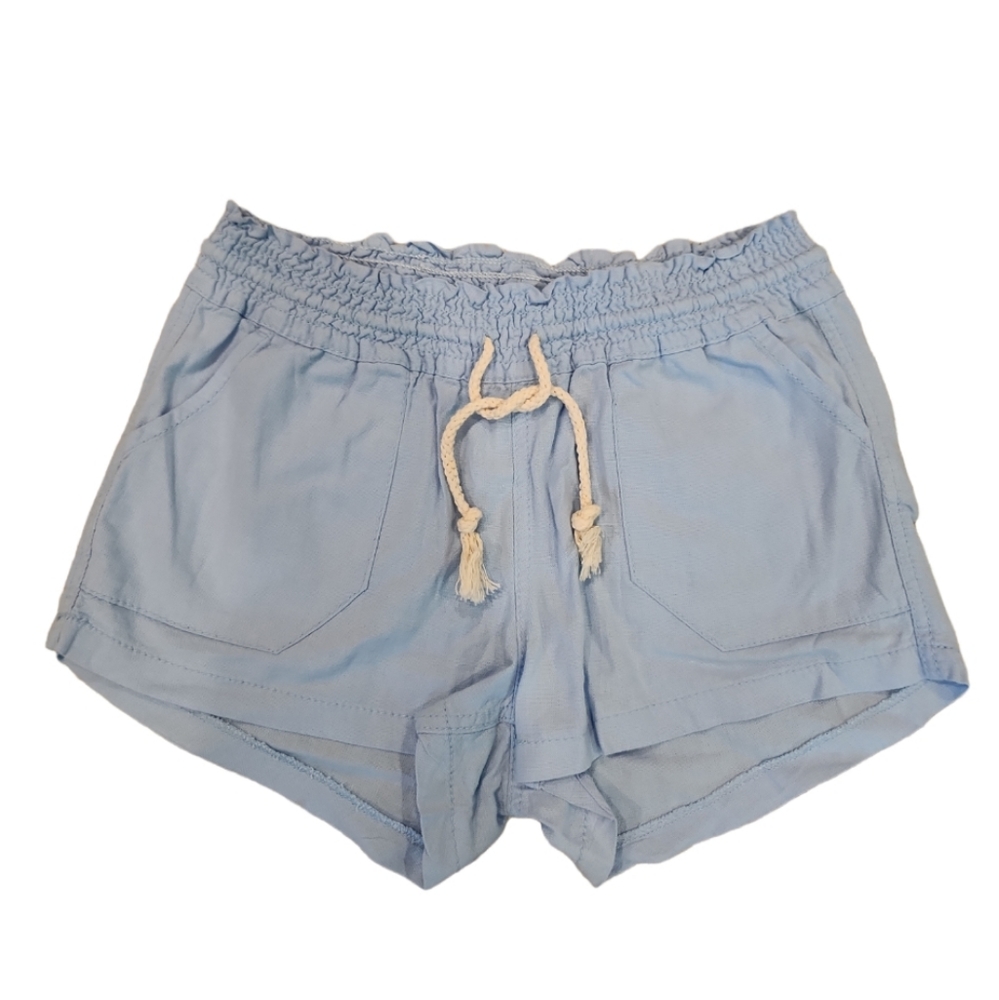 NWOT April Kiss Shorts Size Medium Light Blue Draw String Elastic Waist …